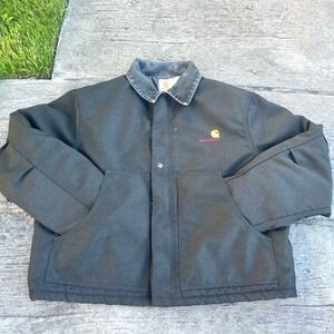 Vintage Carhartt Work Jacket Arctic Coat Quilted Lined Barn‎ Coat Black Size XL